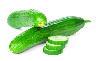 Cucumber isolated on white background