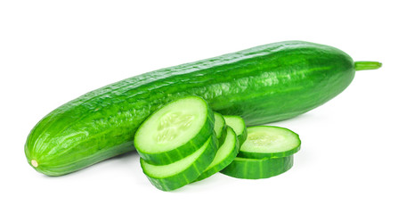 Cucumber isolated on white background
