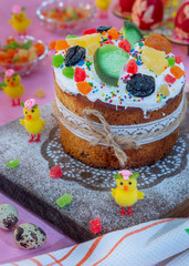 cake kulich egg homemade sweet food celebration