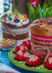 cake kulich egg homemade sweet food celebration