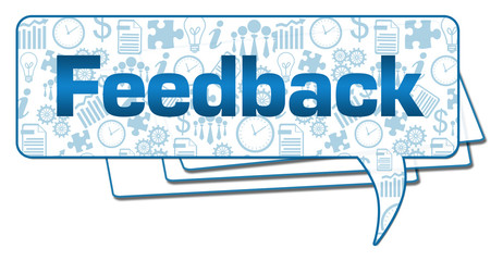 Feedback Business Symbols Blue Stroke Comment Symbol 
