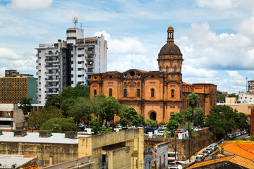 Fototapeta na wymiar View of central part of Asuncion, Paraguay