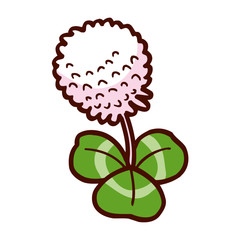 Colorful flower isolated on the white background for child