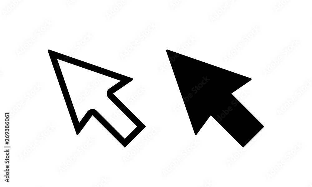 Poster cursor click icon symbol vector