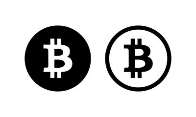 Bitcoin icon vector