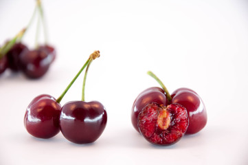 Bunch of fresh cherries