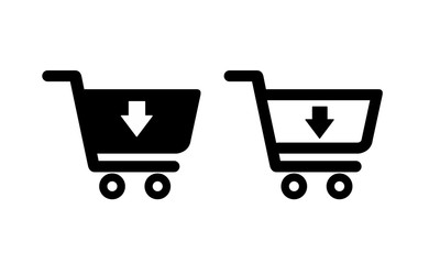 Shopping cart icon symbol vector