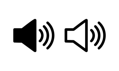 Speaker vector icon isolated on white background