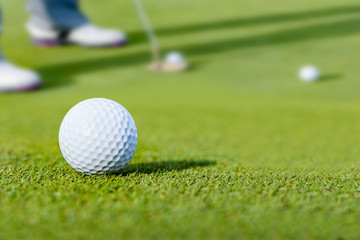 新緑のグリーンのゴルフ場