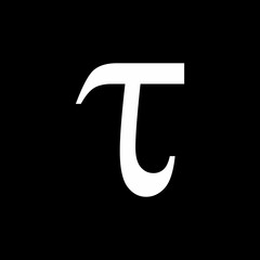 Illustration of Tau greek sign on dark background