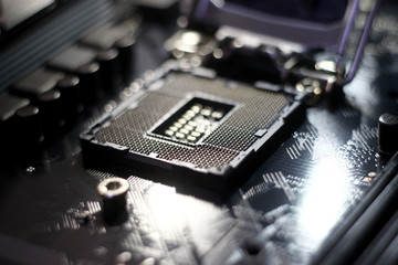 Motherboard socket at an angle	