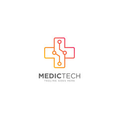 Medical Technology Logo Design Vector