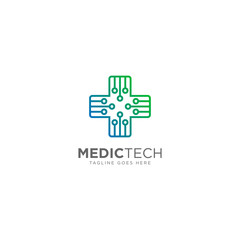 Medical Technology Logo Design Vector
