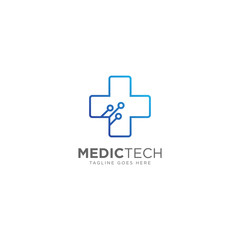 Medical Technology Logo Design Vector