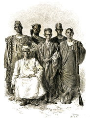 Fototapeta na wymiar Ethiopia Engraving gravur