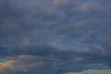 Beautiful photo of clouds in the blue sky, A flock of little clouds