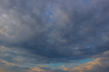 Beautiful photo of clouds in the blue sky, A flock of little clouds
