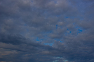 Beautiful photo of clouds in the blue sky, A flock of little clouds