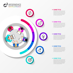 Infographic design template. Creative concept with 5 steps