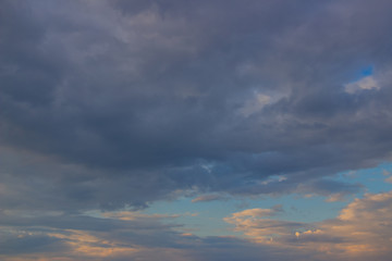 Beautiful photo of clouds in the blue sky, A flock of little clouds