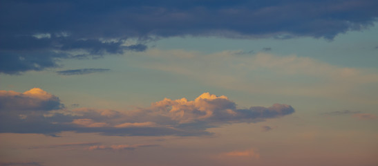 Beautiful photo of clouds in the blue sky, A flock of little clouds