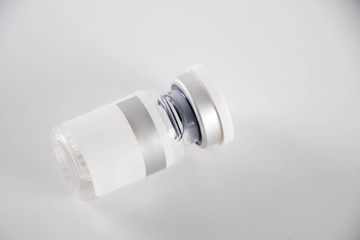 Botox medicine bottle on a white background