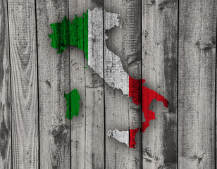 Karte von Italien auf Textur