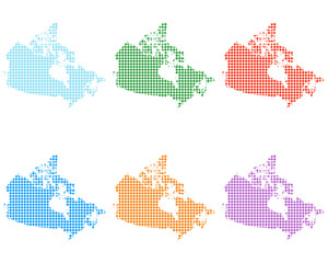 Karten von Kanada mit kleinen Rauten