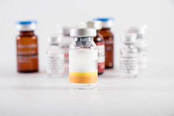 Botox medicine bottle on a white background