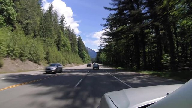 Mountain Highway Hyperlapse POV Driving in Summer Sun