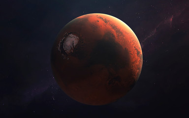 Mars exploration, Planet of the Solar system. InSight mission. Elements of this image furnished by NASA © Vadimsadovski