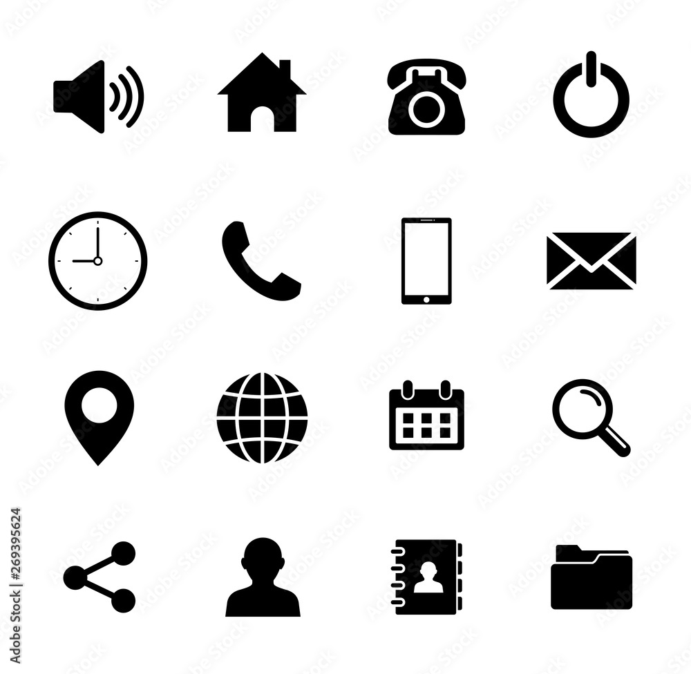 Poster web icon set. set of web icon symbol vector