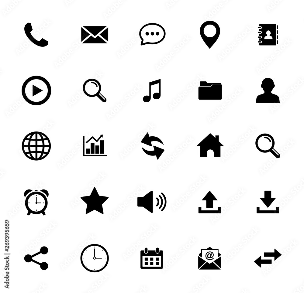 Poster web icon set. set of web icon symbol vector