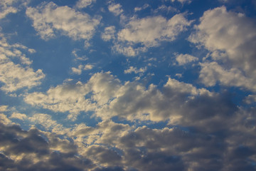 A flock of little clouds, Beautiful photo of clouds in the blue sky