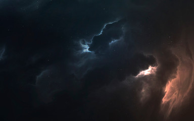 Nebula in deep space. Gas and dust clouds. Elements of this image furnished by NASA