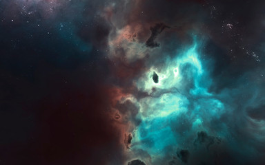 Fototapeta na wymiar Nebula in deep space. Gas and dust clouds. Elements of this image furnished by NASA