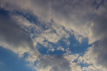 Fototapeta na wymiar A flock of little clouds, Beautiful photo of clouds in the blue sky