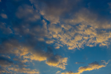 A flock of little clouds, Beautiful photo of clouds in the blue sky