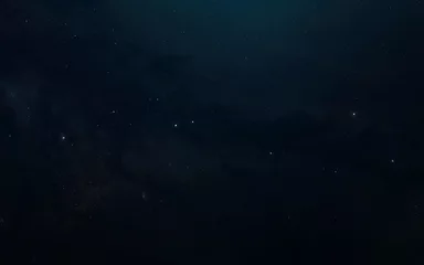 Zelfklevend Fotobehang Deep space, cosmic landscape. Starfield. Nebula. Awesome science fiction render. Elements of this image furnished by NASA © Vadimsadovski