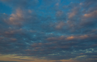 A flock of little clouds, Beautiful photo of clouds in the blue sky