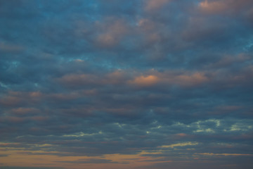 A flock of little clouds, Beautiful photo of clouds in the blue sky