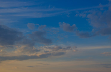 A flock of little clouds, Beautiful photo of clouds in the blue sky
