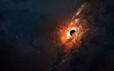 First image of black hole. Wormhole in deep space. Messier 87. Elements of this image furnished by NASA © Vadimsadovski