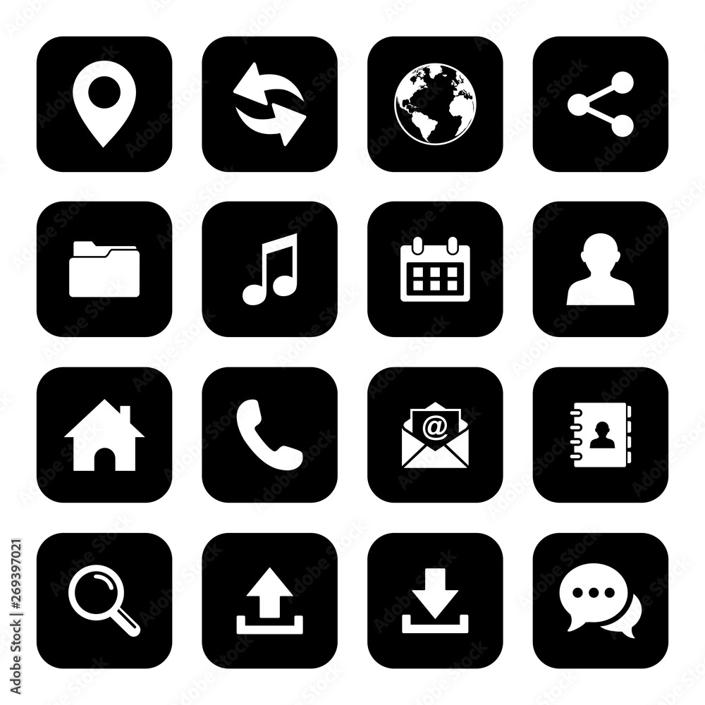 Poster web icon set. set of web icon symbol vector