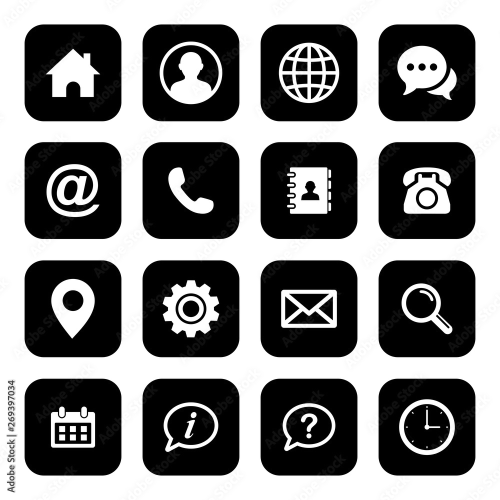 Poster web icon set. set of web icon symbol vector