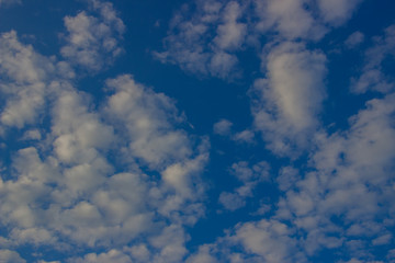 A flock of little clouds, Beautiful photo of clouds in the blue sky