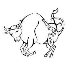  illustration - a beautiful image with the sign of the zodiac - taurus.