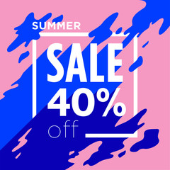 Summer Sale poster - Discount 40% off