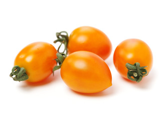 cherry tomatoes on white background 