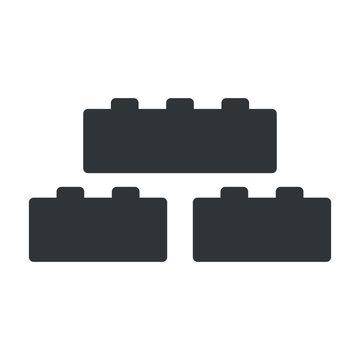 building blocks icon vector isolated